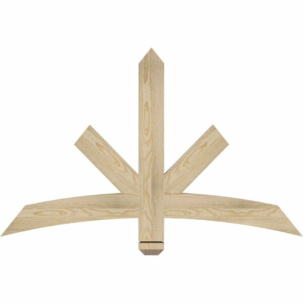 Ekena Millwork Alberta Rough Sawn Timber Gable Bracket, Douglas Fir, 48"W x 30"H x 2"D x 4"F, 15/12 Pitch GBW048X30X0204ALB00RDF - main